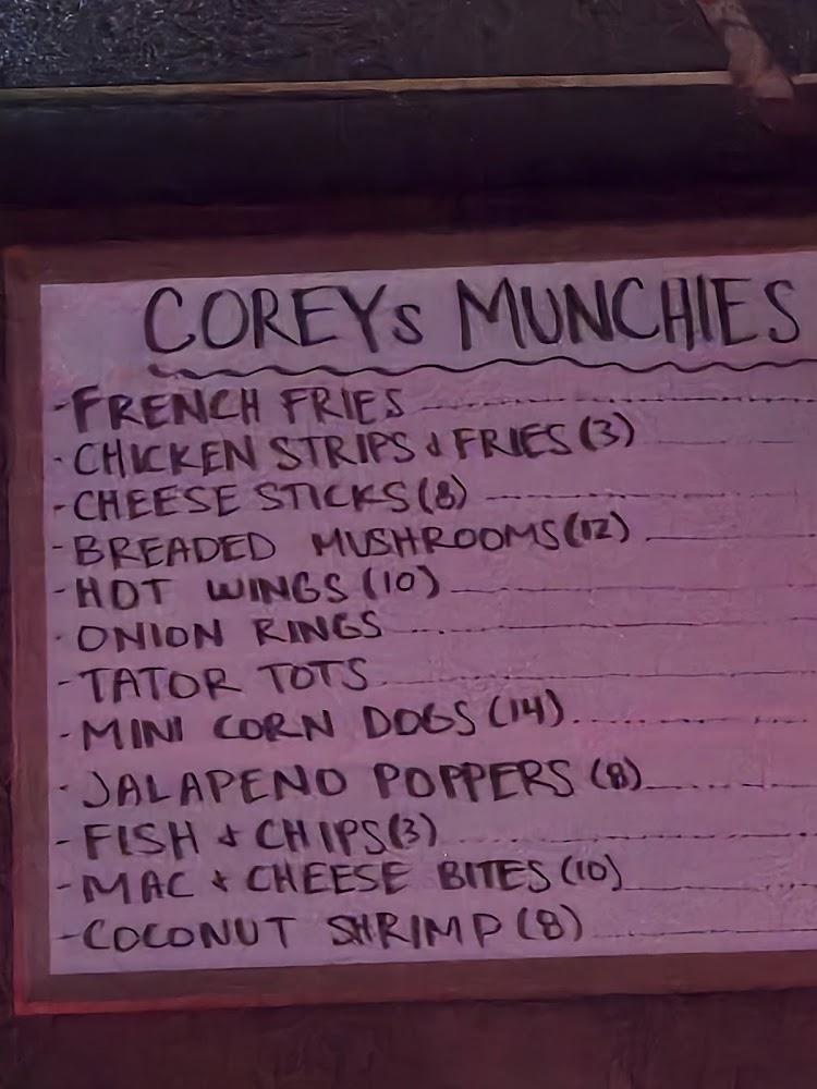 Corey's Bar & Grill Menu image 2