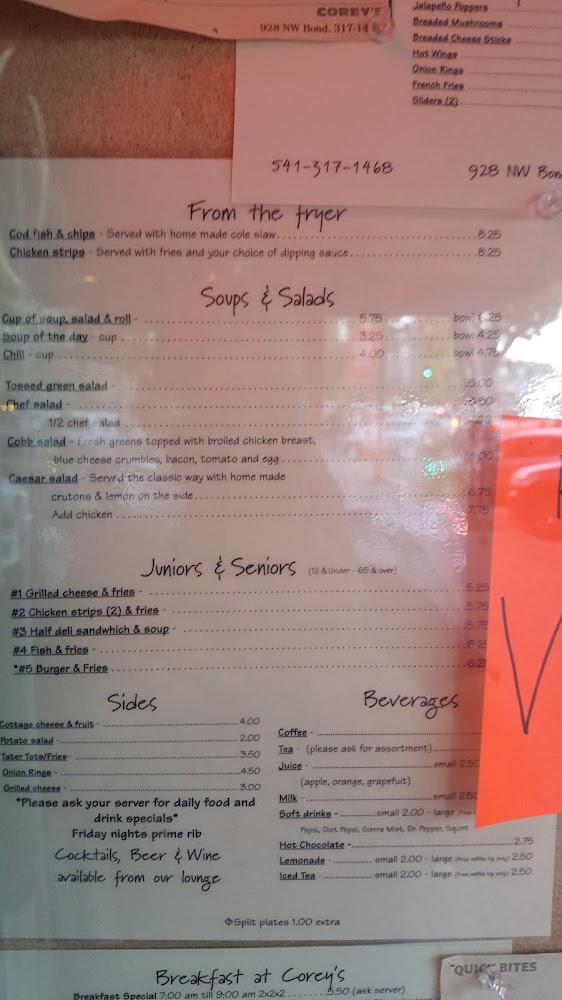 Corey's Bar & Grill Menu image 4